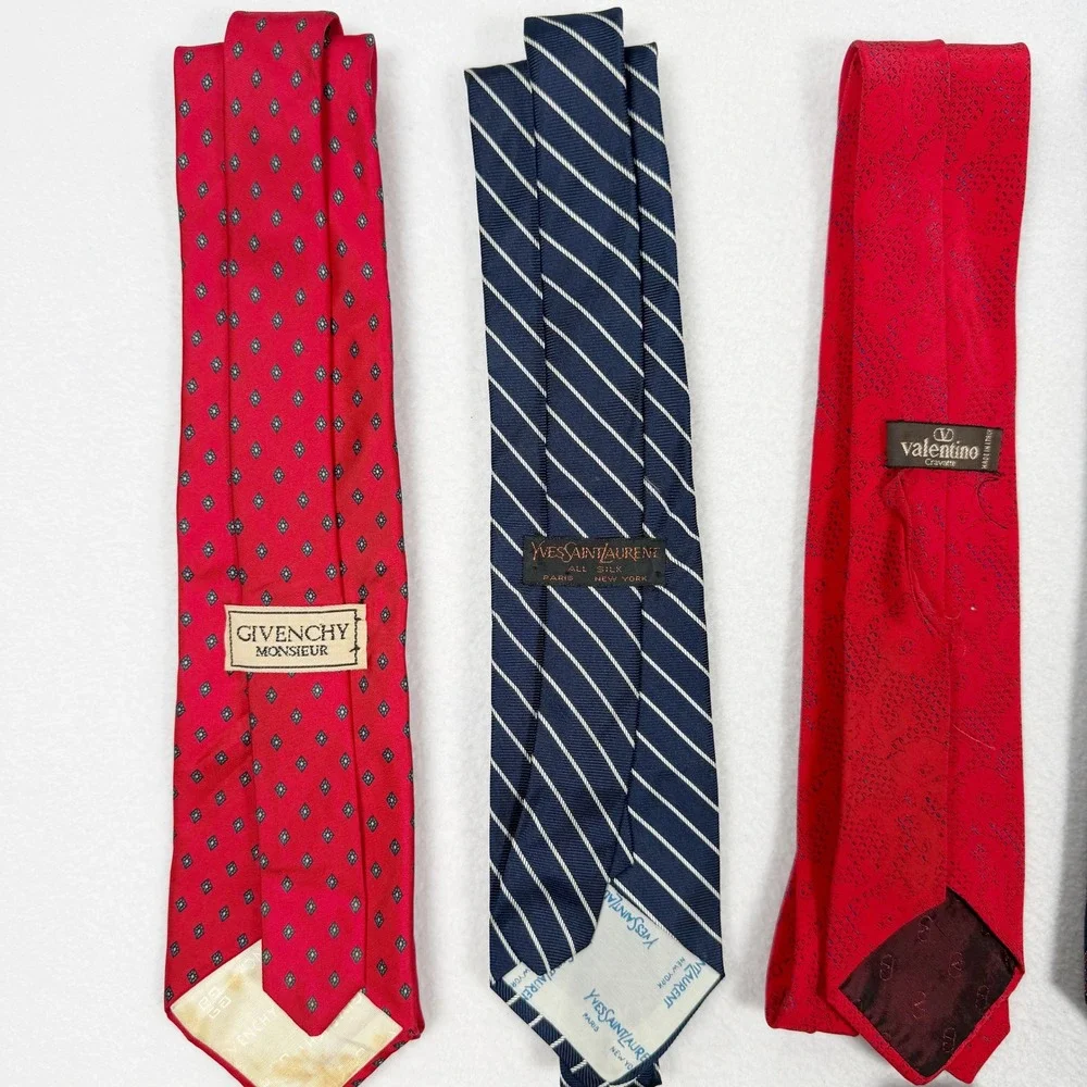 Vintage‎ Designer Ties (Lot of 10 ) - Givenchy Dior YSL Steffano Ricci Valentino